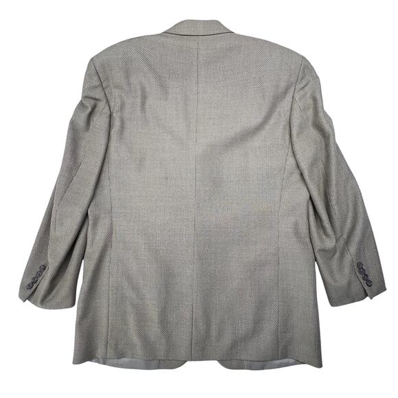 Vintage John W. Nordstrom REDA Blazer 46 Tan Wool Basketweave Sport Coat Italy - Picture 4 of 15
